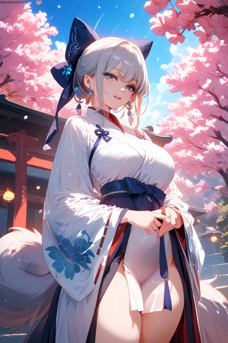Lunar Surface、Rabbit、girl、picnic、Camel Toe、Giant tit、Nipple Puffs、Cleavage、Plump、Super big breasts、Super big butt、Fairy tale、Princess Kaguya、kimono、kimono、Twelve-layered kimono、たくさんのRabbit、お供のRabbit