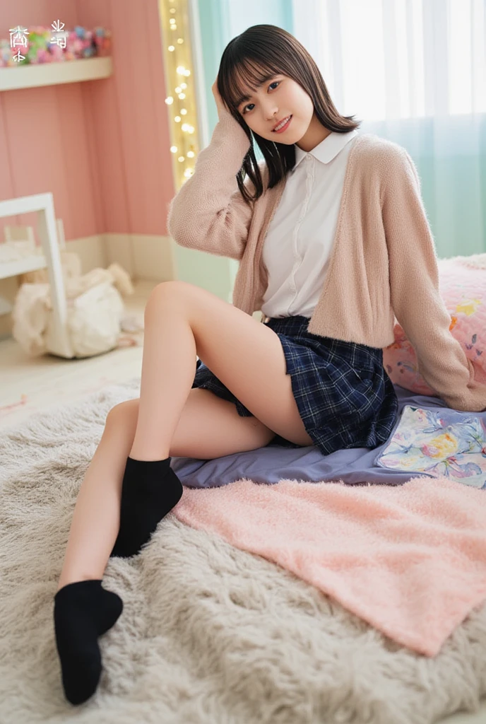 NSFW、masterpiece、Highest quality、Awareness-raising、Ultra-detailed、High resolution、Absurd、One Girl、very cute、short hair、Panties Off、Open big chest、、Upturned nipples、Spread your legs wide、Angle from below、Crouching、[Sailor suit in white tones]、internal、shoulders are cut off、Yellow neckerchief、White ribbon、[Headphones]、I love my viewers、Heart background、looking at the camera、Love love、Optics、Delicate hands、Chiquita、she、Bedroom、night、Delicate eyes、Blue Archive Style、((Lift your skirt up yourself))),Panties Off,socks, (Black knee socks),(Loafer shoes), A horizontal seat with its back to the window、(Boy and girl having sex)，Pantyless、（（Milky white fluid around the vaginal opening）），Sitting in a chair,Big Breasts, ( Naughty, Half-open eyes, Drooling), Spread your legs, Thigh focus, [Full Body Shot], Shooting from below、Hyperas、A beautiful crack、naked、