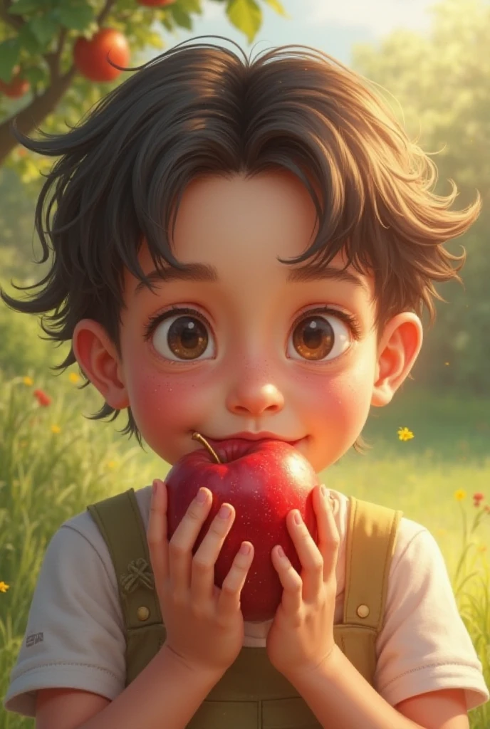 Boy in the apple tree