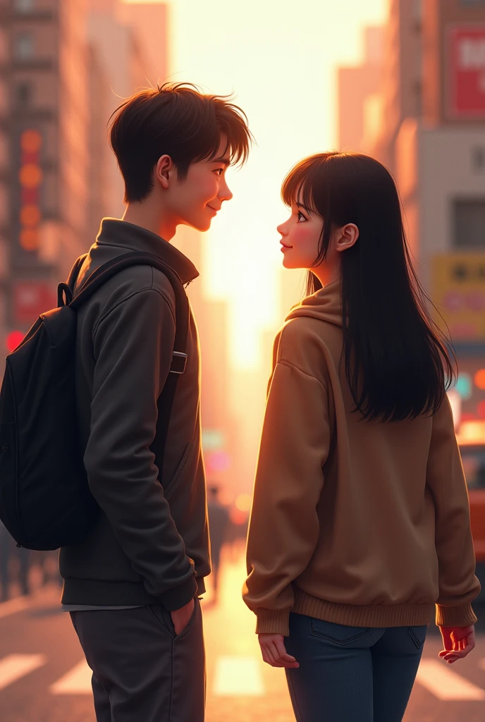 A girl and a boy meet