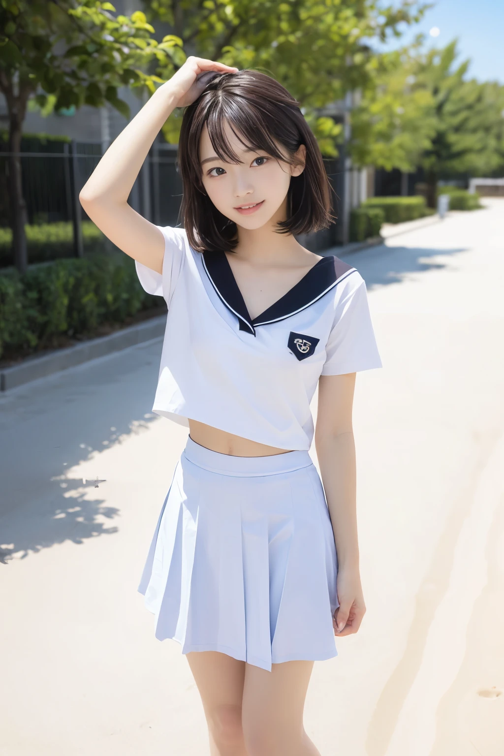 Two 10-year-old, Japanese elementary school girls, 110 cm tall and small titsed, (Flat chest), are walking to school and (((Walking to school with a randoseru))), wearing Baby blue thin fabric micro mini high cut skirt, Baby blue thin fabric micro mini high cut tank tops, ((The fabric is thin so it's see-through)), ((navel-baring)), (((The fabric is so thin that the shape of my nipples is clearly visible))), (((The fabric is so thin that you can clearly see the shape of my vagina through my panties))), (Look at my small titsed of Flat chest bust), (Nipples are also visible, from the front), ((Showing Nipples)), (loves to show off her cute naked), (She is her small titsed at Flat chest chest with her is not wearing underwear),
