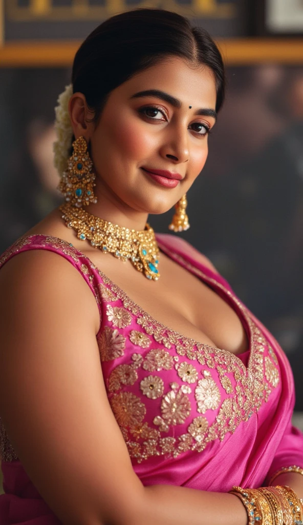 photography, full body of java wedding woman in grey long kebaya dress traditional and batik skirt, huge boobs, ((super gigantic breast:1.4)), looking at viewer, jewelry on hair, tiny strain white jasmine hair ornaments, long shot , light smile, beautiful face, (extremely detailed photo), full body shot photo, high-quality photo, photorealistic, Intricate, High Detail, Sharp focus, dramatic, photorealistic, RAW photo, real person, hyperrealism, masterpiece,, very detailed face and eyes,4k,8k,highly detailed, high Detail, Sharp focus, detailed face,
high-quality photo, (photorealistic:1.5),(hyper realistic:1.5)