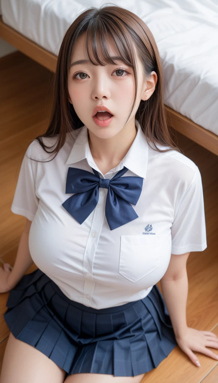 Character Focus、From above(school uniform:1.3), (white collared-shirt:1.4), ((white collar, Unbutton, Short sleeve):1.2), (Red checkered pleated skirt:1.3), ((necklace, Colorful Bracelets, × Hair Accessories):1.2),
Very detailed、(8k, RAW Photos, Highest quality, masterpiece:1.2), (extremely detailed 8k wallpaper),shape、Professional Lighting,Sharp focus, Written boundary depth、
Browsing Caution、Clear Eyes、Perfect Anatomy、With a girl、15-year-old student、Black gal(Dark Skin:1.2)、(Oily skin,Glowing Skin,Glowing Skin,Sweat:1.2),smile、Plump thighs、Huge 、Fully exposed、Big Breasts,(gap between buttons:1.4)、Lift up your skirt、blue eyes、blonde、(Compensate:1.1)、(Black High Socks 1.3)、High socks and layered loose socks:1.6、Brown Loafers、Sitting、((Leg spread:1.5)),on the road、Pastel colored pantiesが見えている、((Pastel colored panties))、((Shiny panties))、((Normal location:1.4))、(((Crouching pose))),((I was made to sit with my legs apart...))、Cowgirl, squat, Spread your legs, shibari, japanese bondage, rope, over clothes