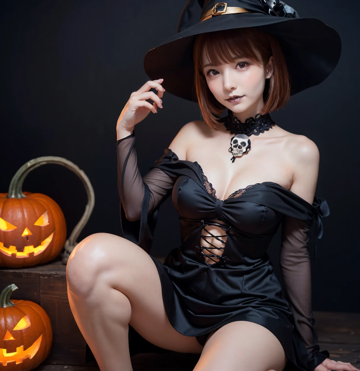 1girll,borgar,pumpkins,the bats