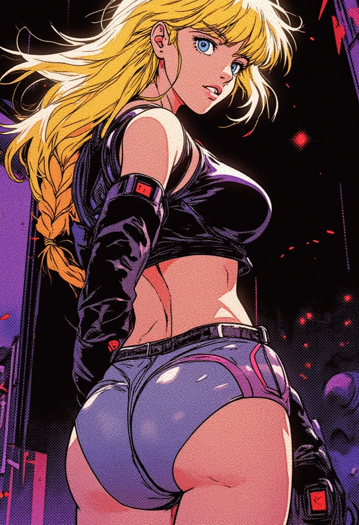 Beauty gothic girl night black Blouse v-neckline, leather skirt, thights, Wide legs Small waist, wide big hips, model pose, only two Arms With a red bow making an ahegao face with Crossed eyes and Tongue out with drool drops, with bigtits and stimulating a huge penis between her breasts