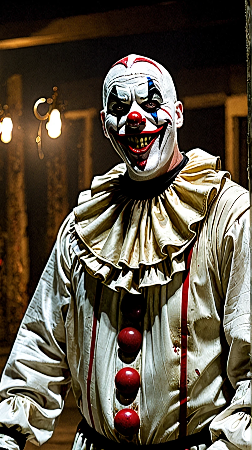 analog photo , tw1sty, bloody mouth, bloody face, glasses, as a judge sitting in a courtroom , sitting behind bench facing viewer, judge-coat, close-shot low-angle spooky, dreary, 8k uhd, dslr, dramatic-lighting, high quality, film grain, portrait, Fujifilm XT3, detailed high saturation