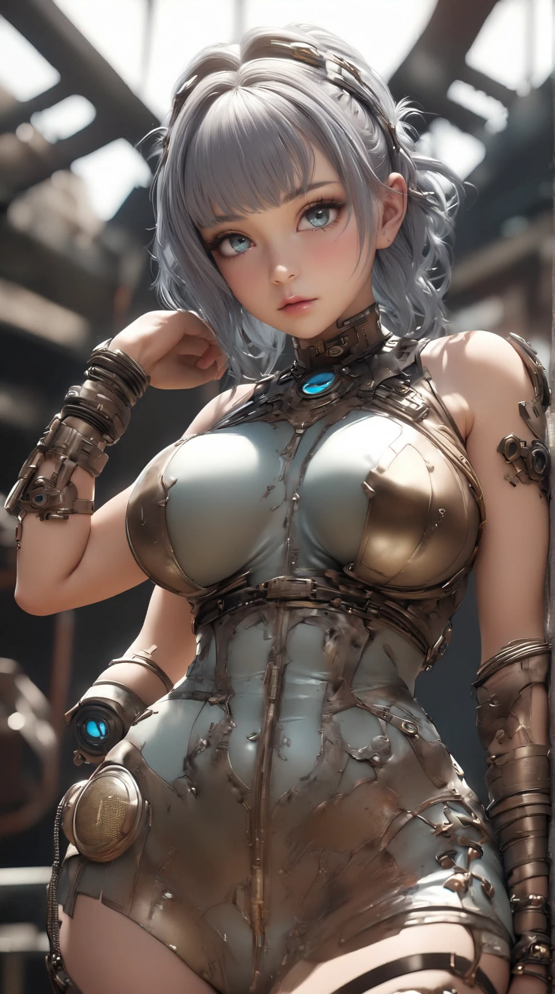 Ultra-detailed complex 3D rendering of the face, (masterpiece, top quality, octane rendering,), glamour shots full body image, very beautiful young elves, cleavage, (highly detailed skin: 1.2), (exposure: 1.1), ((blue micro bikini: 1.95)))). , 8k, (((very soft breasts)), (((conspicuous large pink areola)), beautiful Caucasian woman with white skin with full soft breasts with big buttocks, one, long braided hair, big breasts, dynamic angles, (((huge breasts: 2.4)), ultra-realistic photos, ((((((silver hair)))), futuristic urban background, facial muscles, (((((detailed and glamorous silver crown)))), In the style of Marvel Comics, ArtStation Trends, Clear Focus, Intricate Details, Very Detailed, Detailed Green Eyes, Sharp Focus, Digital Rendering, Professional, Abs, Lip Gloss, Glossy Skin, Sexy Pose, Golden Tattoo All Over Body, Silver Pattern All Over Body, Silver Lame Skin, Gold Glitter Skin, Mansuji, Buttocks, Jeweled All Over the Body, with silver scales, silver hair,