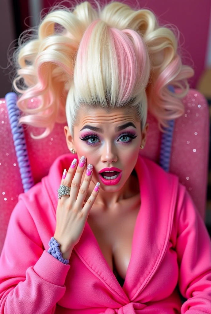 Fraufembot cute face on instagram walking at street with crowd of people, emily sears big naturals body figure on instagram, full body shot, telephoto lens, 50mm