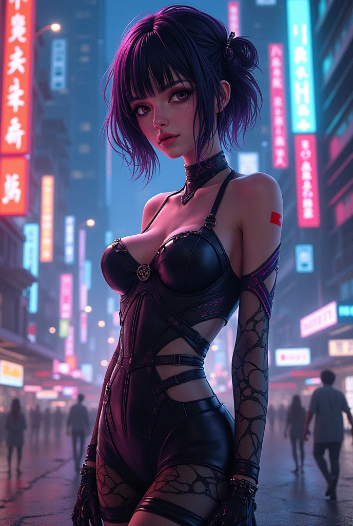 (Masterpiece), Best Quality, a Stunning and Dramatic Work of Art: "Vincent Lefevre's Vision,"
(A highly detailed and graphic portrayal of Stoya in an unexpected and dramatic scene),
With long flowing iridescent hair in shades of purple, cerulean, and verdant green,
Bare-bodied woman, standing in a dramatic pose, hanging from chains, impaled by a pole,
(No fondo), in a city square, a crowd of people watches the impaled woman, bathed in a mysterious and dramatic atmosphere,
(Glow hair), multicolor hair, a woman hanged and impaled to a hanging post