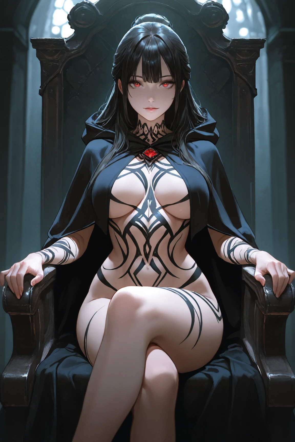 A beautiful goth girl with high cheeks and legs, in the style of the Gothic novel, In the style of Japanese anime, by Lü Ji, Gothic vibe and clothes, corpo inteiro, hot vibrations, fotorrealista, altamente detalhado, , hiper-realismo, 3D-rendering, 8k, Motor irreal, 16k, breathtaking curvilinear waifu. pele bronzeada, pale skin, bochechas rosadas, foco nítido, ultra alta qualidade, 3D-rendering, 8k, Motor irreal, altamente detalhado, detalhes finos, detalhes intrincados, Ultra - Afiado,