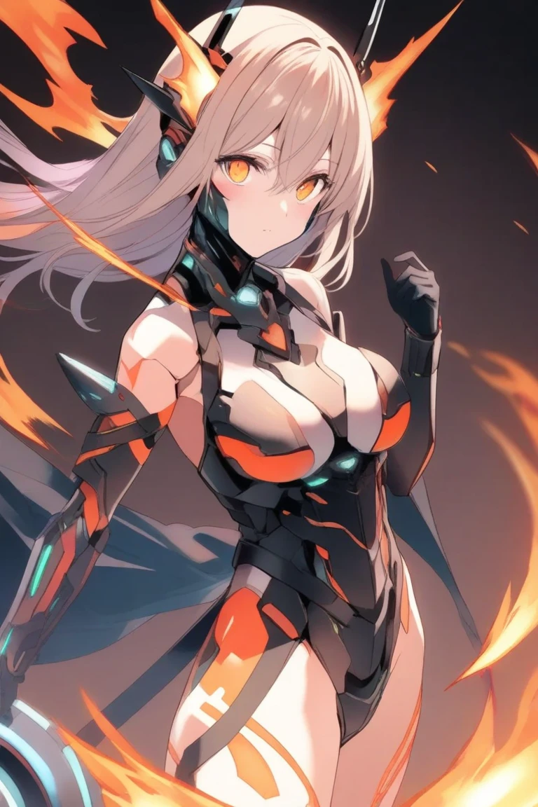 highest quality、All limbs、full finger、1 girl、((one beautiful woman、solo))、silver haired woman、Shoulder-length medium hair、straight hair、big breasted woman、big smile、naughty pose、(((red full body evangelion plug suit:1.2)))、sexy pose