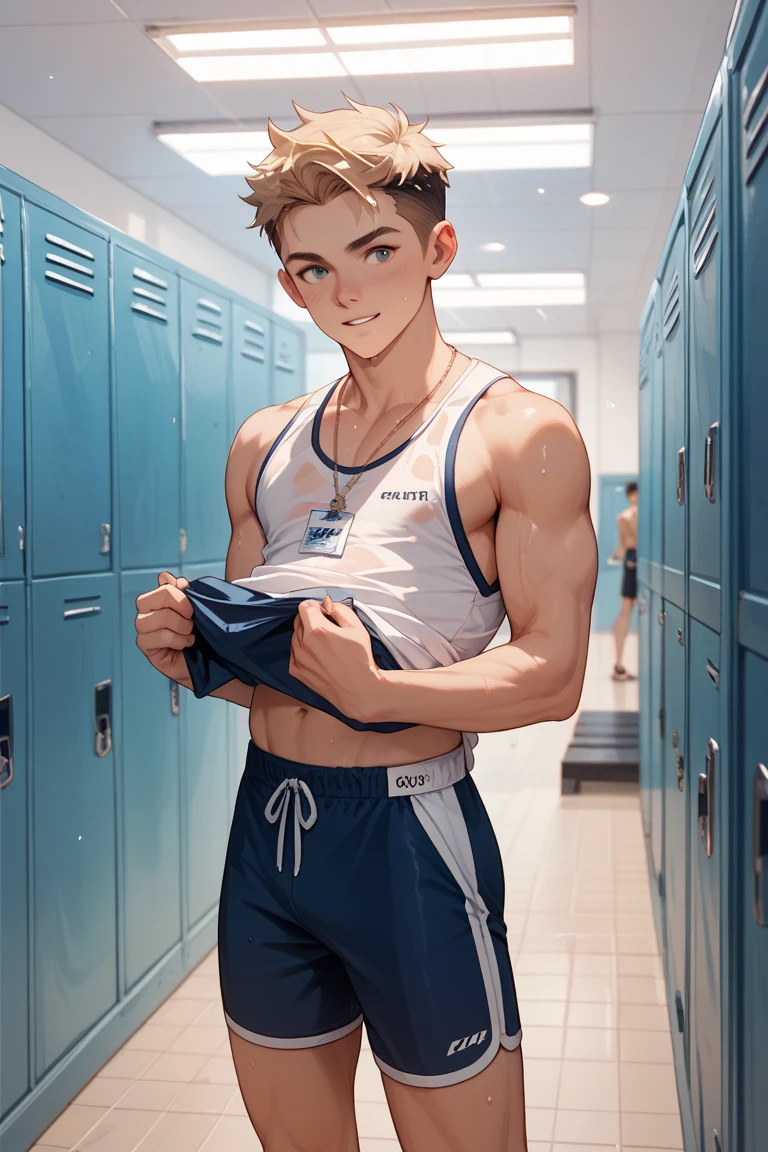 Hot jocks in locker room