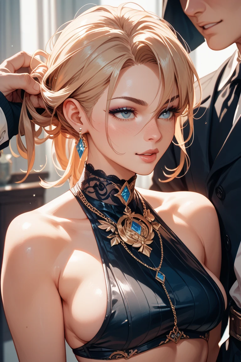 (best quality,4k,8k,highres,masterpiece:1.2),ultra-detailed,(realistic,photorealistic,photo-realistic:1.37),beautiful detailed eyes,beautiful detailed lips,extremely detailed eyes and face,long eyelashes,1 girl,model,fierce,defiant,famous model,blonde,model with confident eyes,striking blue eyes,magnificent hairstyle,breathtaking beauty,flawless skin,fashionable attire,stylish makeup,great posture,posing with attitude,photo shoot set,audience admiring,model under spotlight,dynamic lighting,high fashion vibes,vogue style,graceful movement,runway fashion show,glamorous background,jaw-dropping elegance,strikingly confident expression,captivating charm,piercing gaze,captured in a stunning pose,female model wearing couture,famous for her unique style,inspiration for aspiring models,graceful and bold presence,living legend of the modeling world,renowned across the globe,model known for her fierce and defiant personality