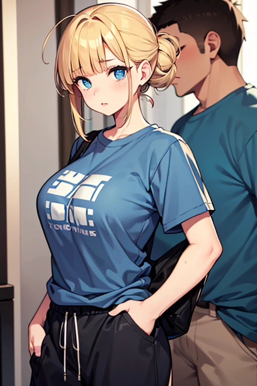 Big Breasts、A boy is trying to undress a girl in a white gym uniform with erect nipples、A boy tries to lick a girl's navy blue bloomers, showing her slit.、barefoot、classroom、A boy in uniform with an erection、Three boys fondling a girl's breasts