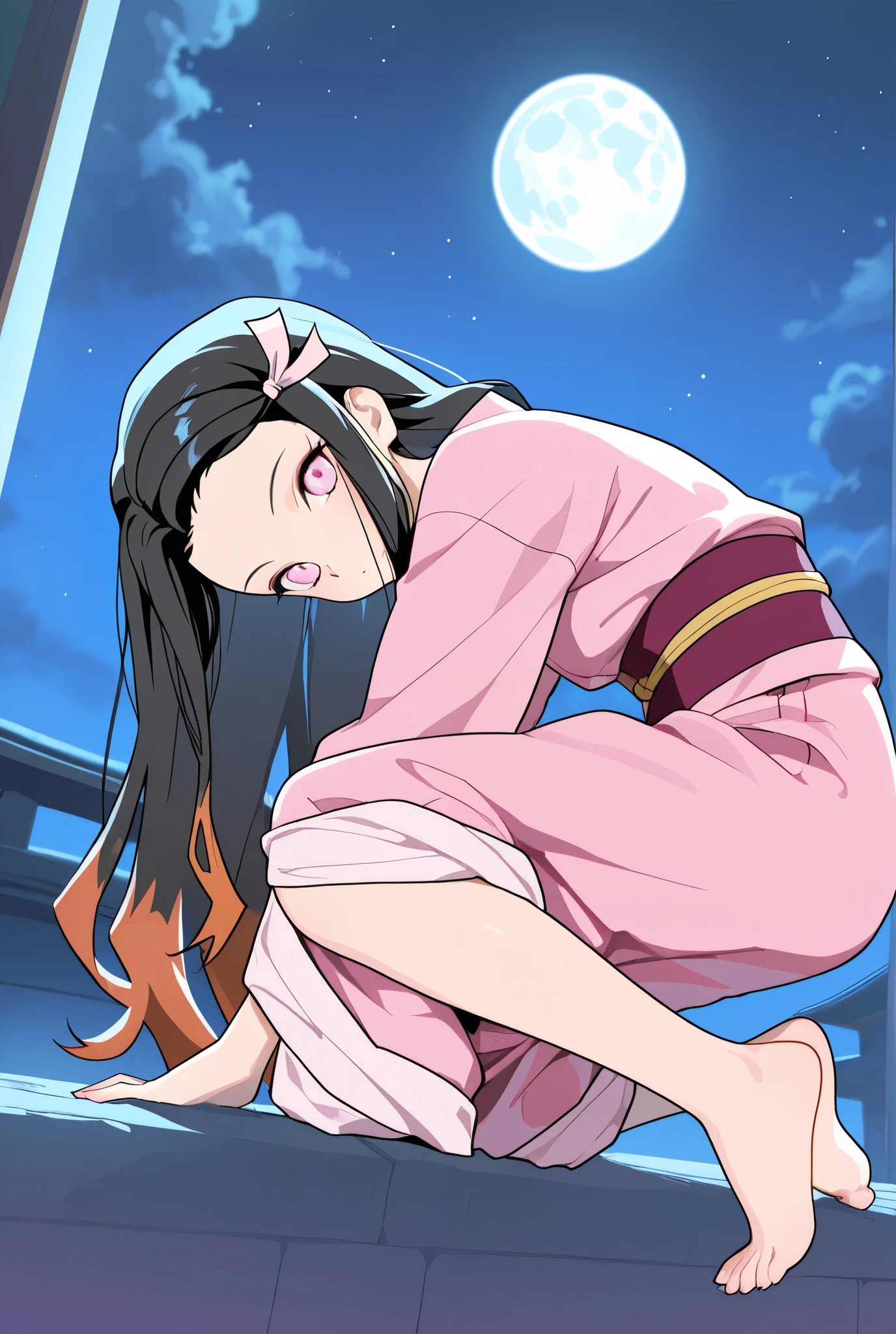 Unified 8K wallpapers ,Hana than Hinata, 1girll, Solo, the maid outfit，Low hair tied long, ,Ino yamanaka, Missionary, vaginal, Sex life, cum in , cum on breast, on top of the bed, frontage, angle of view，Pink chest