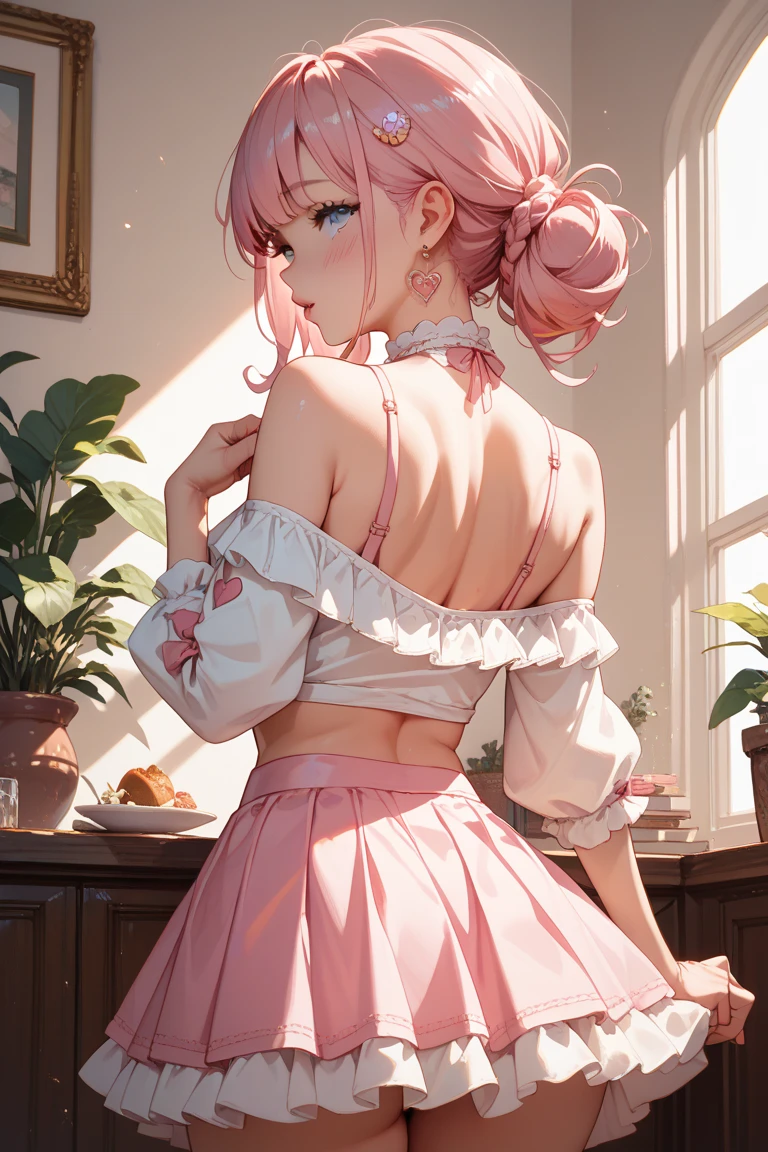 (masterpiece:1.2), best quality,PIXIV,Colorful portraits, 1girl, solo, long hair, looking at viewer, jewelry, earrings, indoors, bangs, dress, blush, plant, multicolored hair, upper body, shelf, pink eyes, window, potted plant, flower, closed mouth, from side, wavy hair, bare shoulders, sleeveless, pink hair, kitchen, breasts, blue dress,white hair,
<lora:EnvyBeautyMix21:0.5> <lora:Colorful portraits_20230715165729:0.7>