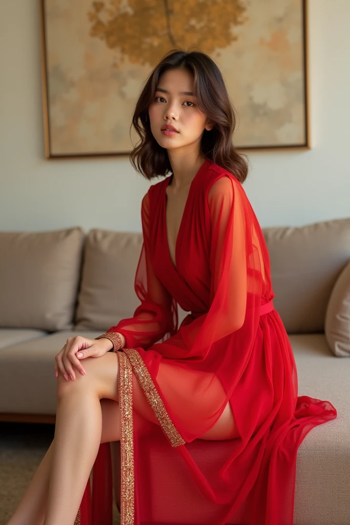 (Small underboob,Tomboyish,small heads)),  (perfect bodies: 1.1), (short-length straighthair: 1.2), Black hair,attractive collarbone，（极其细致的CG 8k壁纸），（Extremely refined and beautiful），（tmasterpiece），（best qualtiy：1.0），（超高分辨率：1.0），upper body photos，[A high resolution]，Smooth and flawless fair skin，ultra - detailed ，Elongated legs，（Small breasts:1.1),Flat chest,Slim，emaciated，Gorgeous Buddhist robes，In the main hall of the temple，Rightfully Lotus sits cross legged on a large lotus flower，（A large pink lotus flower：1.5），The girl is floating on the large lotus flower in the air，from front，Close-up，Sitting in meditation，eyes closed，kindly