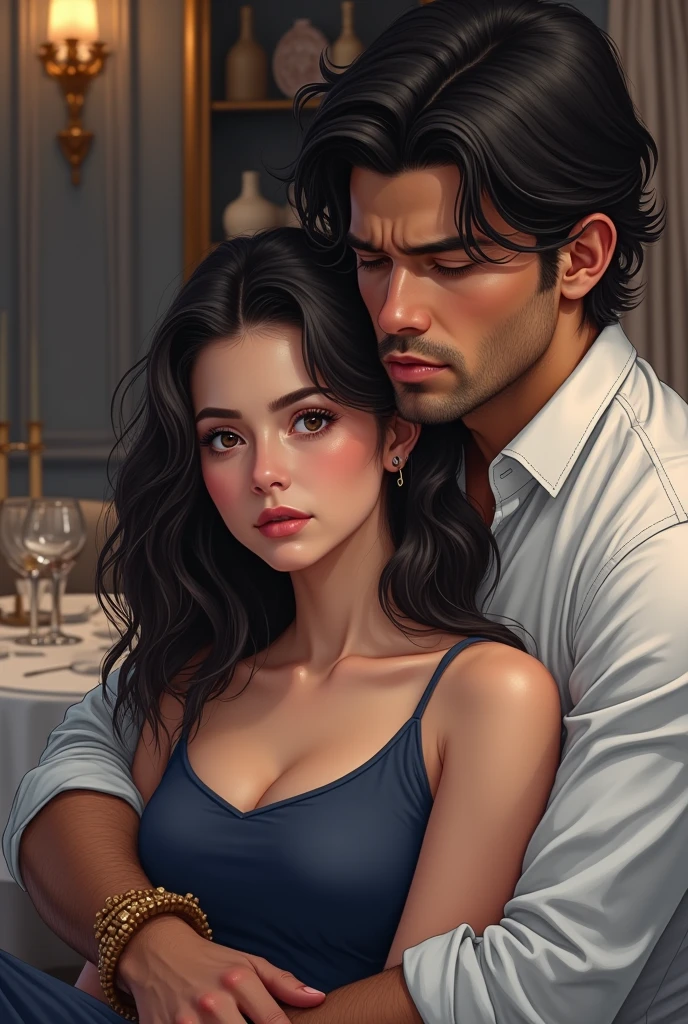 a loving father and daughter, daughter celebrating father's day, happy family, beautiful detailed eyes, beautiful detailed lips, extremely detailed eyes and face, long eyelashes, warm hug, father and daughter embracing, warm sunlight, vibrant colors, golden hour lighting, 1girl, 1man, cinematic composition, soft focus, intricate details, photorealistic, 8k, highest quality, masterpiece, digital art, hyper realistic, dramatic lighting, oil painting style, vibrant colors, warm color palette