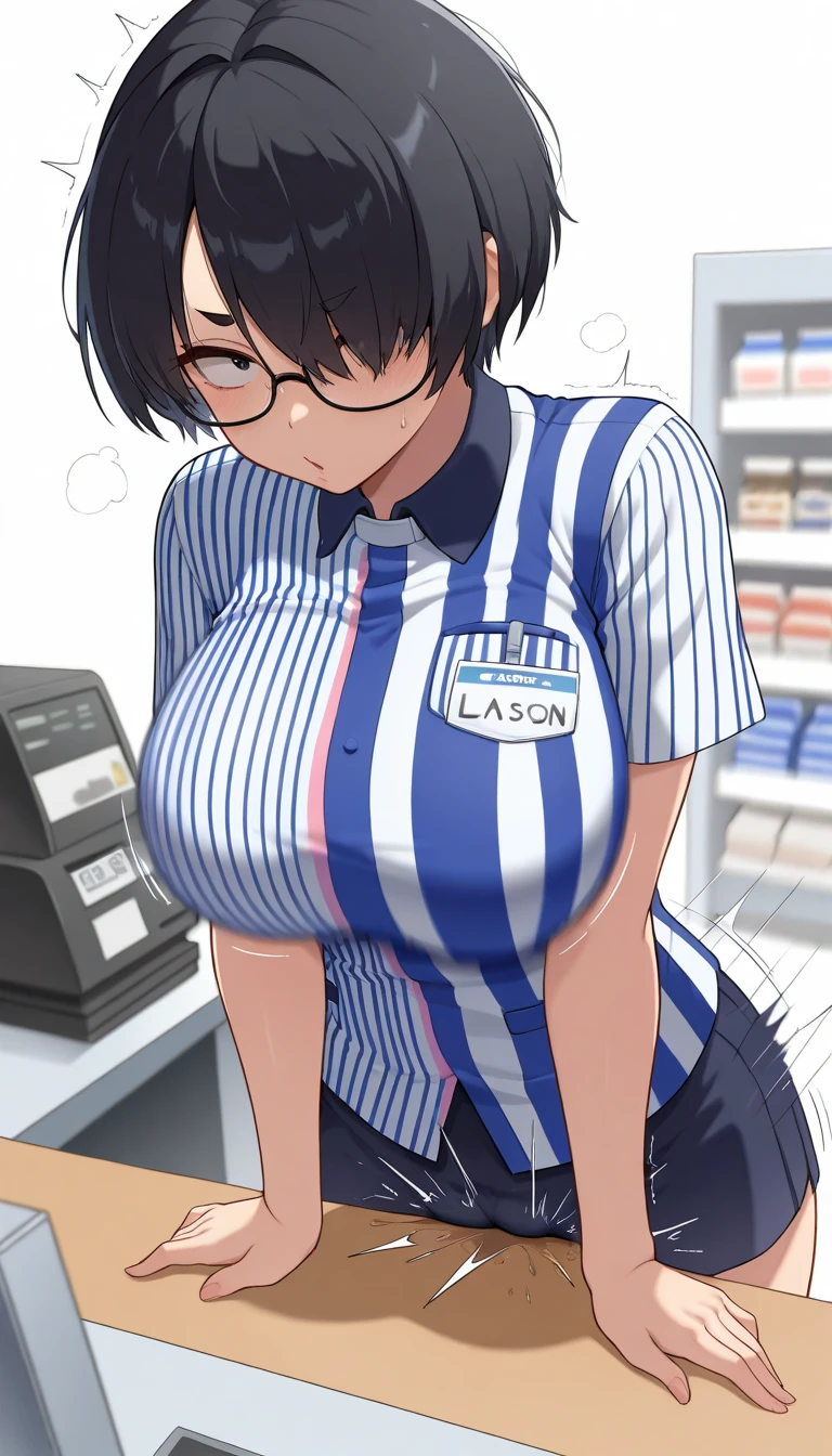 Company employee shirt, D cup breasts, 28 years old, Company room, had her shirt taken off to show off her breasts, angry, forced, uncomfortable, absent,human, 1girls,hopeless,revealing underwear, sitting position,missing people