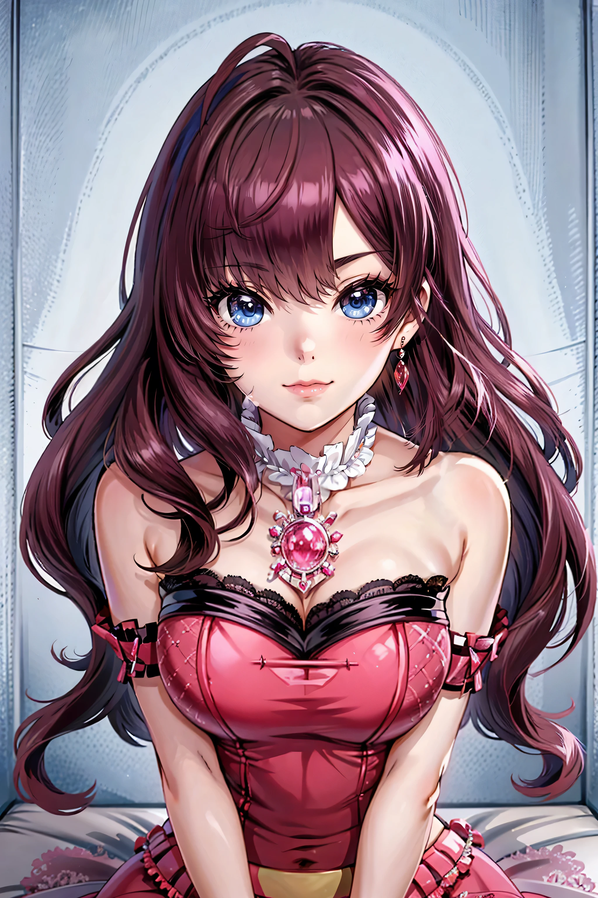 Very noble、She's erotic and cute 、 beautiful brown hair 、Wear revealing clothing、 garter belt、garter strap、 wears erotic and glamorous lace 。please wear erotic pink indecent lingerie 。。。。。、 Vibrant Color Styles 、 I'll dazzle you with the best images in the best situations .。 this is a high quality product with meticulous attention to detail ...................。...。 Erotic Poses 。Sexy proportions。 Hang it down to cover your forehead 。 facial beauty。High quality skin texture is the best。 naughty look 。The eyes that look at me are beautiful。 stroke your head with a gentle smile 。Beautiful white teeth、 G cup bust 、 plump bust、Serving with a beautiful chest、Very beautiful body、this is、 She leaned forward.、Highlight your beautiful stomach and breasts ...................。、 super high resolution、 beautiful images 。 vivid details 。Delicate expression around the eyes。。。。Top class performance, super high resolution, beautiful expression down to the smallest detail, 4K high resolution, 8K high resolution for a healthy body to look beautiful