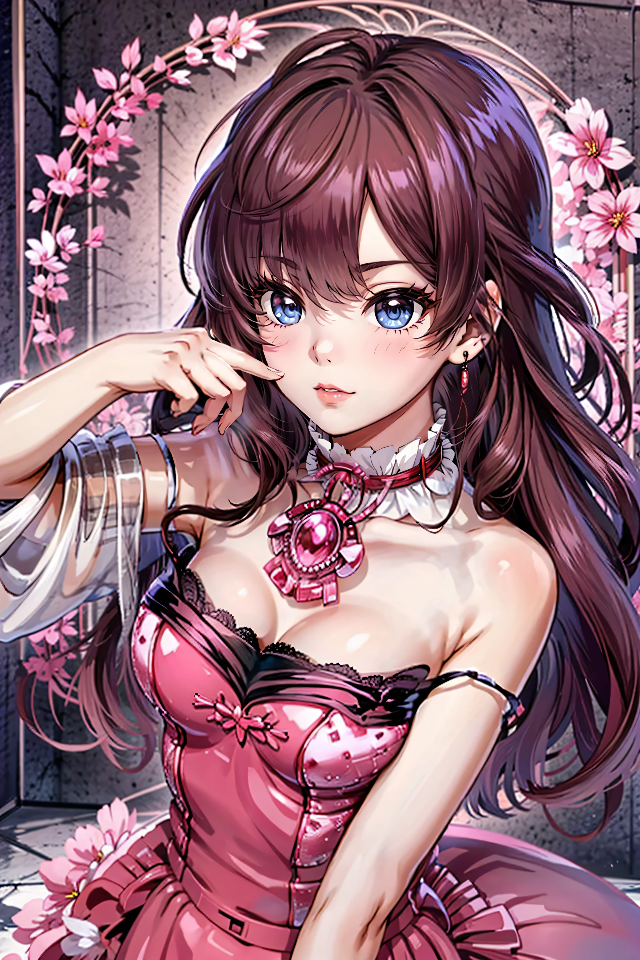 Very noble、She's erotic and cute 、 beautiful brown hair 、Wear revealing clothing、 garter belt、garter strap、 wears erotic and glamorous lace 。please wear erotic pink indecent lingerie 。。。。。、 Vibrant Color Styles 、 I'll dazzle you with the best images in the best situations .。 this is a high quality product with meticulous attention to detail ...................。...。 Erotic Poses 。Sexy proportions。 Hang it down to cover your forehead 。 facial beauty。High quality skin texture is the best。 naughty look 。The eyes that look at me are beautiful。 stroke your head with a gentle smile 。Beautiful white teeth、 G cup bust 、 plump bust、Serving with a beautiful chest、Very beautiful body、this is、 She leaned forward.、Highlight your beautiful stomach and breasts ...................。、 super high resolution、 beautiful images 。 vivid details 。Delicate expression around the eyes。。。。Top class performance, super high resolution, beautiful expression down to the smallest detail, 4K high resolution, 8K high resolution for a healthy body to look beautiful