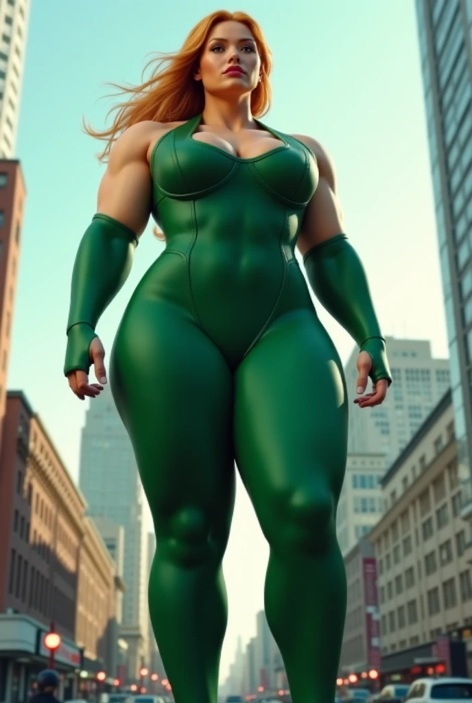 1girl, green hair,green ayes,high res,hyper realistis, ultra detail, ((NSFW)), (((accurate anatomy))), ((wide hips)), (((Huge breasts))), ((long legs)), (((Massive Female Bodybuilder))), ((((Muscular Legs)))), (((((Huge Muscles)))))