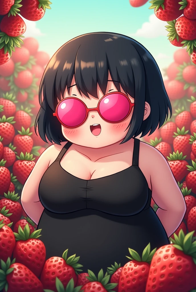 1girl, large breasts, morning, field, flower field, 8k, hair bun, black hair, textured bangs, pointy hair, heterochromia, glaring, travelling on foot, bikini, eyewear on head, holding fruit, cleavage, gloom \(expression\), open mouth, dutch angle, (very wide shot:1.4), looking at viewer, (cleavage:0.3), (navel:0.3), (white skin:0.3), (cute:0.3)
navel, cleavage, blush, aroused, cute, kawaii, pure, sweating, white skin, chibi