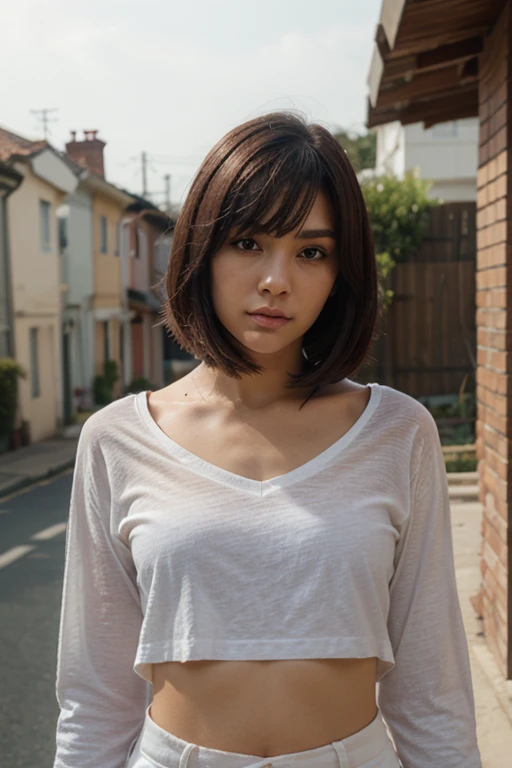 Tokyo Street、Woman walking on the street、Boyish Woman、the wind is strong、(Realistic、Like a photograph、Live Action、8k, Realistic, RAW Photos, Best image quality: 1.4), Single-lens reflex camera、RAW Photos, Highest quality, Realistic, Highly detailed CG Unity 8k wallpaper, Written boundary depth, Cinematic Light, Lens flare, Ray Tracing, Realistic background、(No sleeve:1.4、Short flared skirt:1.4、Small breasts)、(Carrying the guitar、The guitar strap passes between her breasts、paisla)、((Silver Inner Color Hair:1.1))、Cute Japanese Band Girls、((whole body:1.5))、(short hair:1.2、My hair flutters in the wind:1.5)、I like that style、stylish、Very detailed、Pay attention to the details、Perfect outfit、(White skin)、Beautiful feet:1.1、(View from below:1.2)、Accurate Arm、Meet on a street corner、Super detailed face