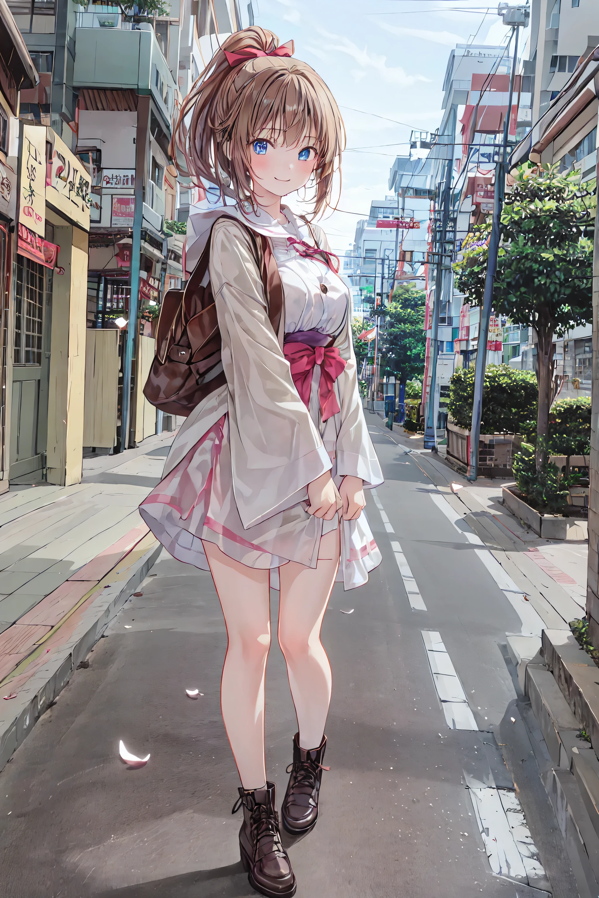a3r1th, aerith multi view upper body, upskirt panties view, legs together, a3r1th, peeing, peeing herself, her own urine is trickling down her legs, perfect female figure, Aerith Gainsborough, holding small flower basket, peeing down her legs, green eyes, surrounded by other people, standing in very busy midgar city street, sunny, choker, cropped jacket, hair bow, bracelet, long pink dress, brown ankle boots, looking down nervously, shy, embarrassed, aroused, shocked, panicking, worried, outdoors, a small puddle of her own urine is forming around her feet on the dry ground, very desperate to pee, wetting herself, urination, legs crossed, rape face, full-face blush, high detail, Realism, Hyperrealism, three sided view, multiple views, perspective, ccurate, masterpiece, highres, UHD, anatomically correct, super detail, best quality, highres, 8k