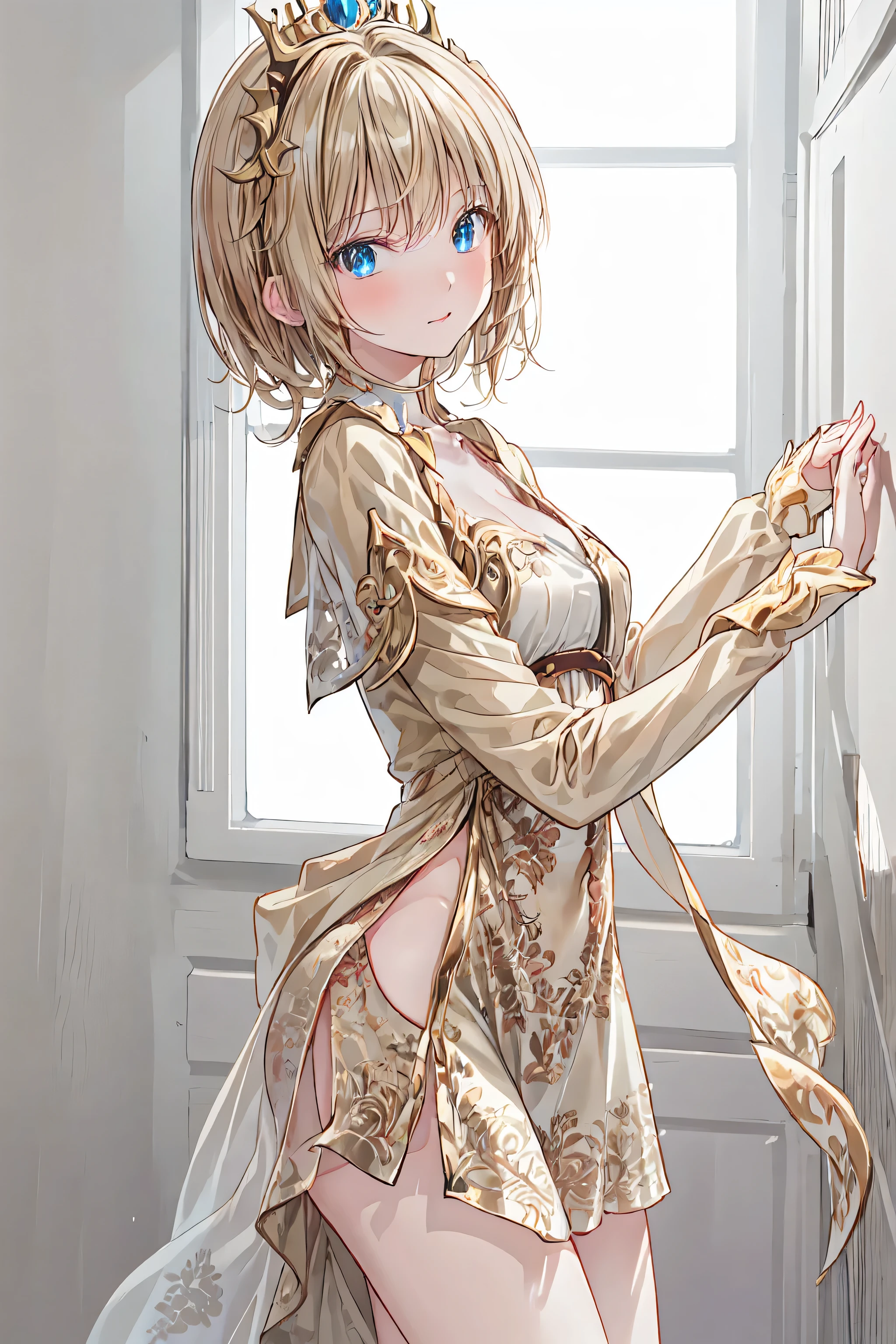 masterpiece, Highest quality, Cute Mature Woman,Small breasts that are just beginning to grow, Scrunchie hair ornament, Twin tails,Large areola,Nipples,hoodie,necklace, skinny , Nipples,(Nipplesが透けて見える)), (good:1.3), ((lingerie,Culottes of lace:1.5)),Culottes seen from below