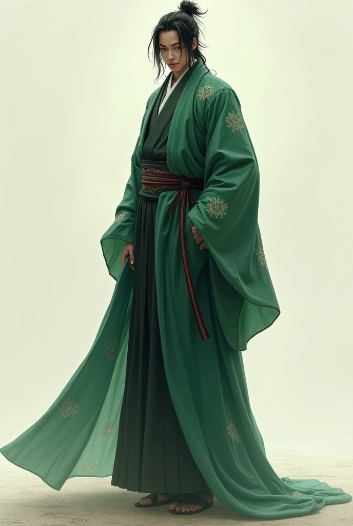 bestquality, masterpiece,1 Boy, Full body, chibi, Chinese assassin in black, ((Bamboo Forest)),