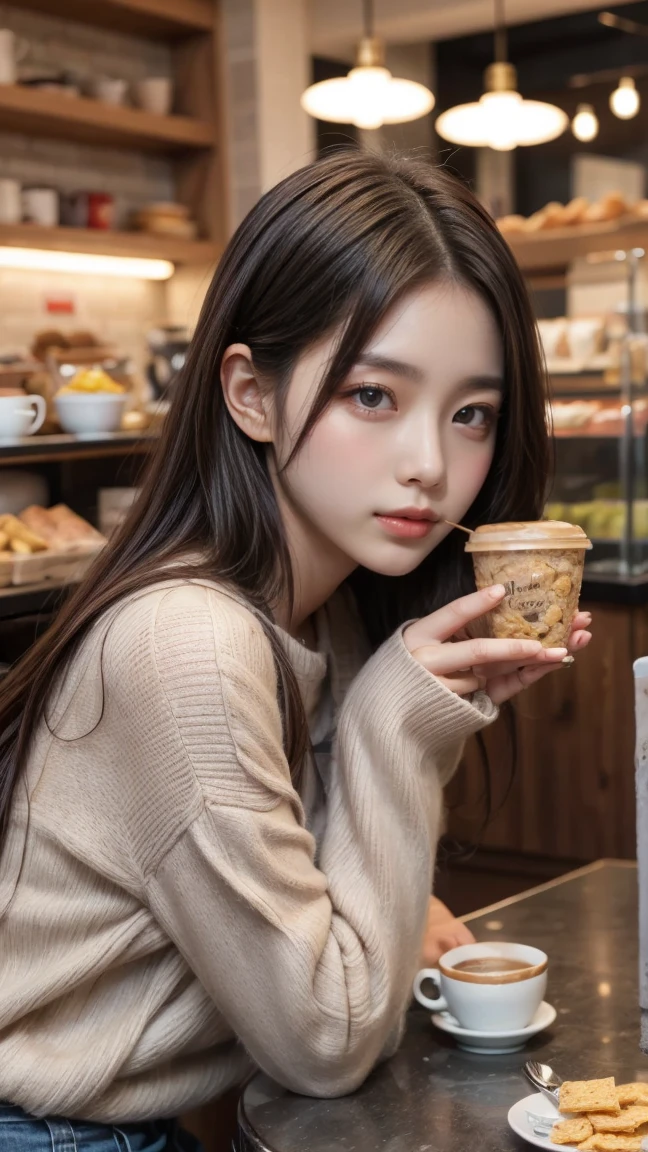 1 coffee an ice cream 1 ring