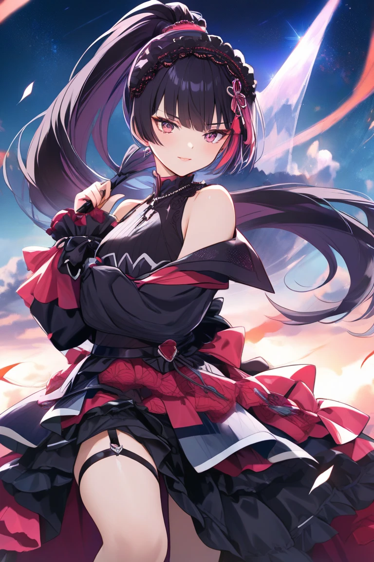 yuukikonno, Yuki Konno, hair band, long hair, pointed ears, purple hair, (red eyes:1.5), (small breasts:1.2), open your mouth,open your mouth,crying with both eyes closed,tears run down her face,
break black Thighhighs, removed sleeve, Thighhighs, dress, purple dress, armor, purple armor,
break looking at viewer, Upper body, full body,
break outdoors, forest, nature,
break (masterpiece:1.2), highest quality, High resolution, unity 8k wallpaper, (figure:0.8), (detailed and beautiful eyes:1.6), highly detailed face, perfect lighting, Very detailed CG, (perfect hands, perfect anatomy),