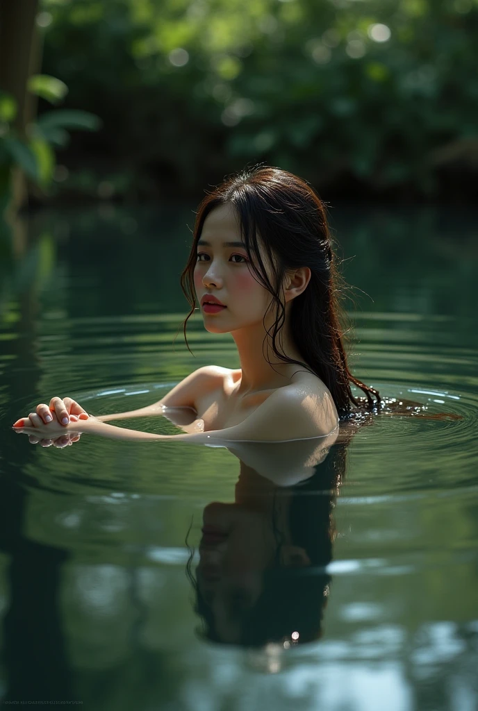 nice face thai girl swimming