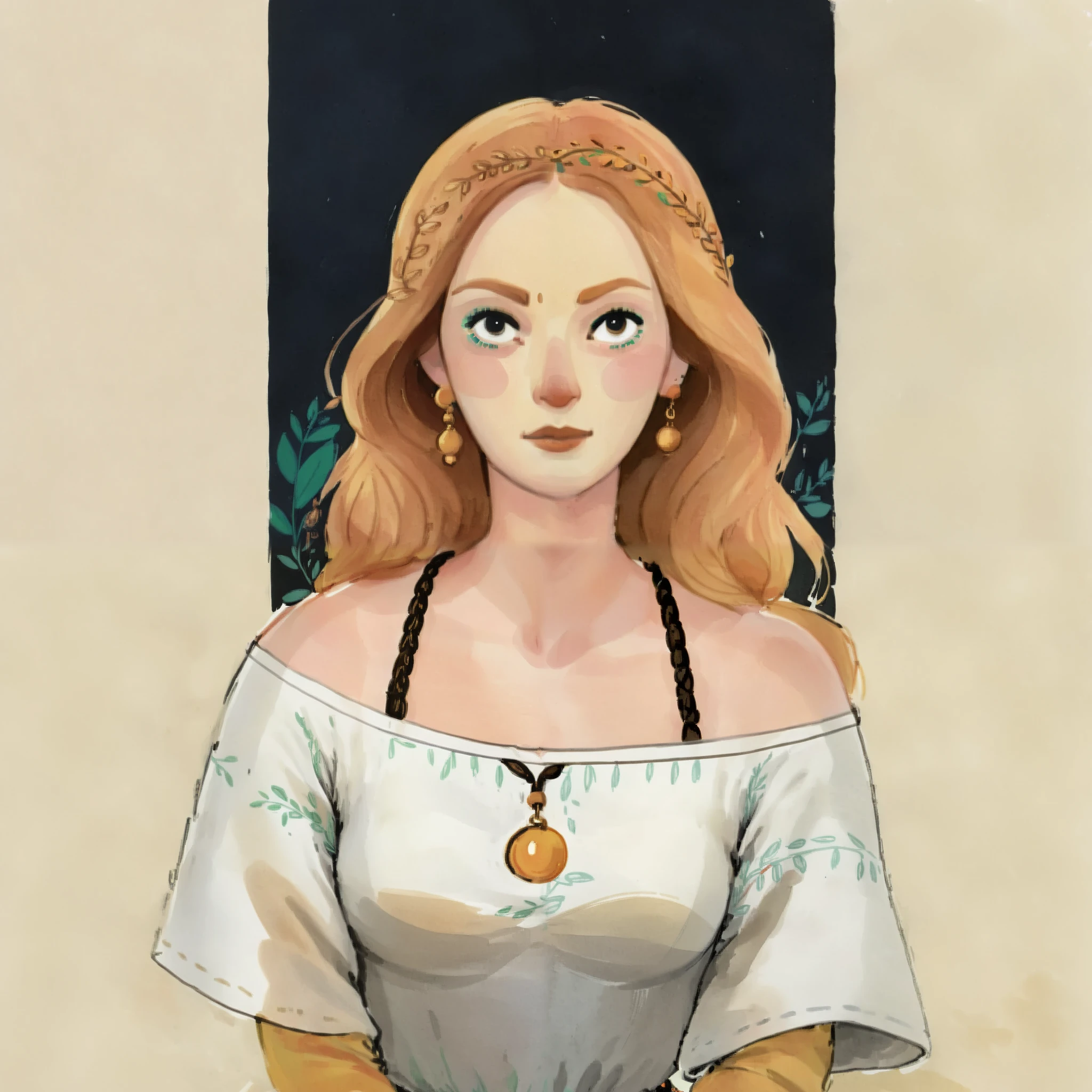 score_9, score_8_up, score_7_up, score_6_up, score_5_up, score_4_up, 1girl, wearing a vibrant long peasant medieval dress, detailed face, big eyes, black eyes, detailed clothing, sketches, detailed thick gouache painting, illustration, in gougoupaintleaves style:1.5, hyper_dynamic scene, multiple characters, XLCOMIC_POS, Sven Nordqvist style illustration