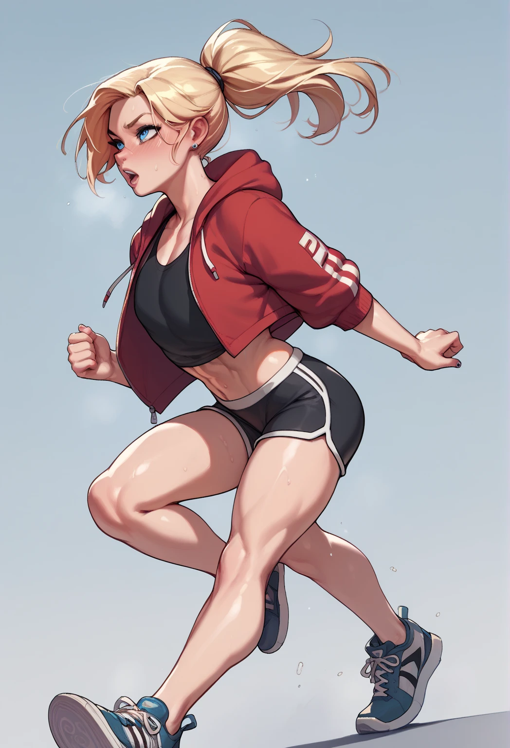 Velma dinkley in tank top and workout shorts with nipple slip