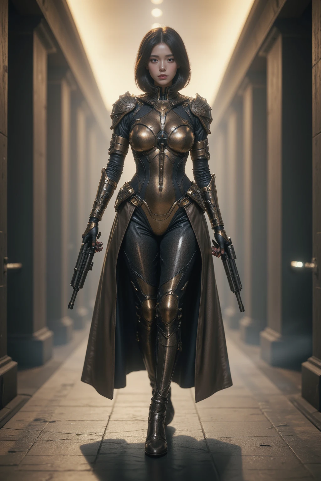 tight cyber-style machinery body armor night lord, small , black transparent shawl, steampunk, cyberpunk, robot, symmetric front view close up head shot eyes symmetry face very sharp focus realistic award winning matte drawing cinematic lighting octane render unreal engine volumetrics dtx, looking at viewer, elegant, highly detailed, majestic, detailed eyes, ray tracing., {best quality}, {{masterpiece}}, {highres}, original, extremely detailed 8K wallpaper, {an extremely delicate and beautiful} , incredibly_absurdres, colorful, intricate detail, artbook, extremely detailed CG unity 8k wallpaper, see through, white lace Nathalie Emmanuel (detailed fair and ruddy skin).backlight, ray tracing. romantic light. surrealistic. (photorealistic).full body

