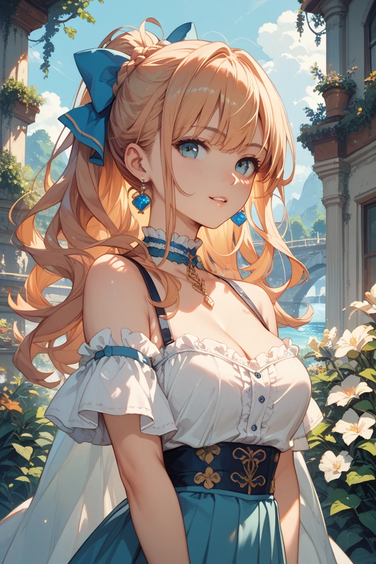 (Highest quality,4K,8k,High resolution,masterpiece:1.2),Very detailed,(Realistic,photoRealistic,photo-Realistic:1.37),Beautiful attention to detail,Beautiful lip detail,girl with beautiful eyes, Anime girl in a cute dress, Cute anime wife in a nice dress, Trending on Pixiv ArtStation, Detailed digital anime art, Gwegs on pixiv artstation, Wearing a dress , Gwegus Art Station pixiv, everyone, Beautiful Anime Girls, Cute Anime Girl, Smooth anime CG art, Anime Style, Vibrant colors, Soft lighting, Beautiful eyes drawn in detail, Beautiful cleavage
