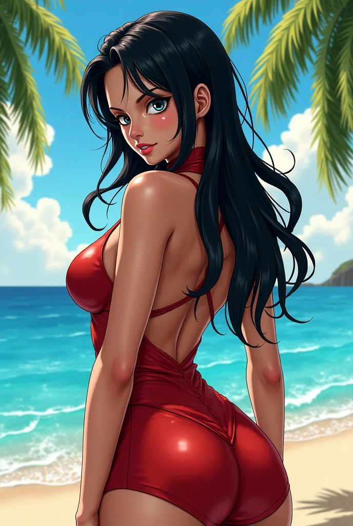 Mai Shiranui in a swimsuit。