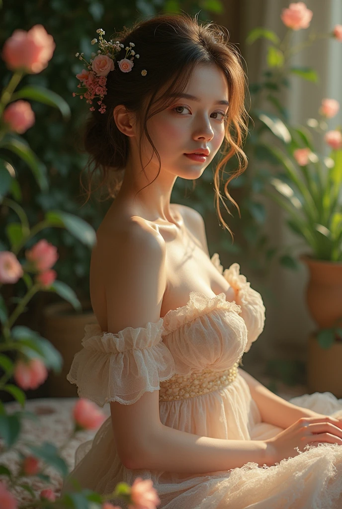 {{{{{3,318 trillion pixels high resolution, nsfw, Realistic scenery and lovely girl, In this scene the heroine is chosen as a human pillar, A full whipped deep cleavage rapidly emerged, thicken the lips look pretty, Boobs are fluffy and bouncy, Tits that get rounder bigger her deep tight cleavage}}}}},{{{{{A neat girl who stands on her knees and opens her crotch traces her crotch with her fingertips and with a faint moan experiences her first climax and becomes a little more mature and innocent masturbator, The higher the concentration of female hormones in the tank the more she tries to stay innocent, the more times she climaxes dyeing her into a deep slut and making her moan like crazy, white cheeks, The moment when the eyes of the heroine's girl are replaced with kaleidoscopic irises, magical in a romantic Cylindrical crystal herbarium showcase filled with oil, Herbarium-soaked her tits become so plump that they break the blouse of an even smaller-sized girl and her hair grows longer and sexier while she still looks like a girl, Cuteness preserved forever shining in exchange for life from her, wearing cute ribbon blouse and skirt, frills scrunchie on her wrist, her beautiful slender underbust, slender curvy cute waistline, an lewd fetish for lips and necks and waistlines, her clearer nip line from underbust to hips, gloomy straight wig, thick vivid lips}}}}},{{Extremely detailed}},{{{{{heroine girl's Sexually unused body with pure and innocent aura}}}}}