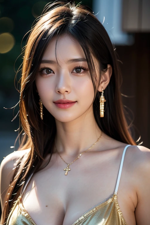 (masterpiece:1.3), (8 thousand, realistic, RAW photos, best quality: 1.4), (1 woman),(very sexy), (Beautiful makeover), (유난히 아름다운 realistic 얼굴), (Build a beautiful body) , (long eyelashes), (double eyelid), (black hair. parted, long hair:1.3), (아름다운 parted스타일), (Realistic and truly beautiful and delicate eyes), (beautiful and big breasts), (realistic and beautiful skin), (absurd), (attractive), (ultra high resolution), (extremely realistic), (very detailed), (golden ratio), (necklace), (earring), (So beautiful and sexy)