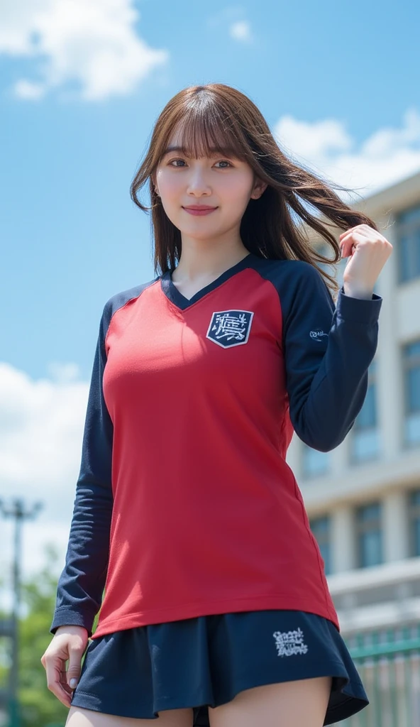 A girl named Nana, red training wear