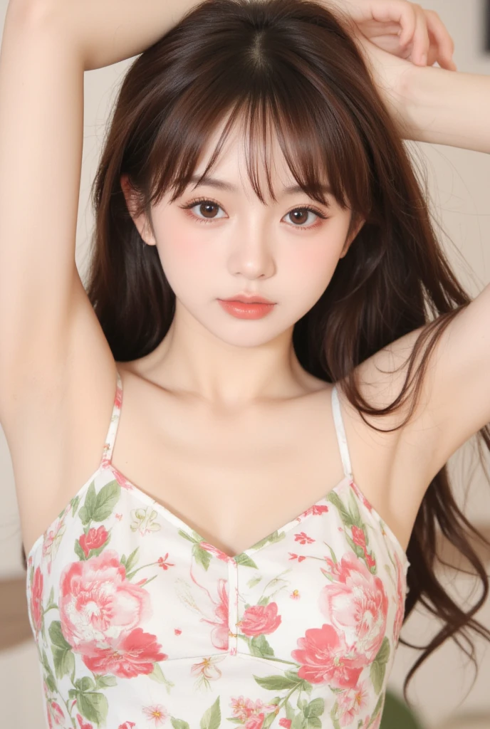 (Sexy and naughty panties with pink floral pattern、Sexy and naughty bra with pink floral pattern)、、(flower petals:1.5)、(Hair swaying in the wind:1.3)、(Superior Quality,​masterpiece:1.3,超A high resolution,),(ultra-detailliert,caustic realist:1.4,RAW shooting,)Ultra-realistic capture,ighly detailed,High resolution 16K suitable for human skin、 Skin texture is natural、、Skin tone looks even and healthy、 Use natural light and color,femele,japanse,,kawaii,A dark-haired,Midhair,(depth of fields、chromatic abberation、、Wide range of lighting、Natural Shading、)、(flower petalsが光を反射する:1.3) blue eyess