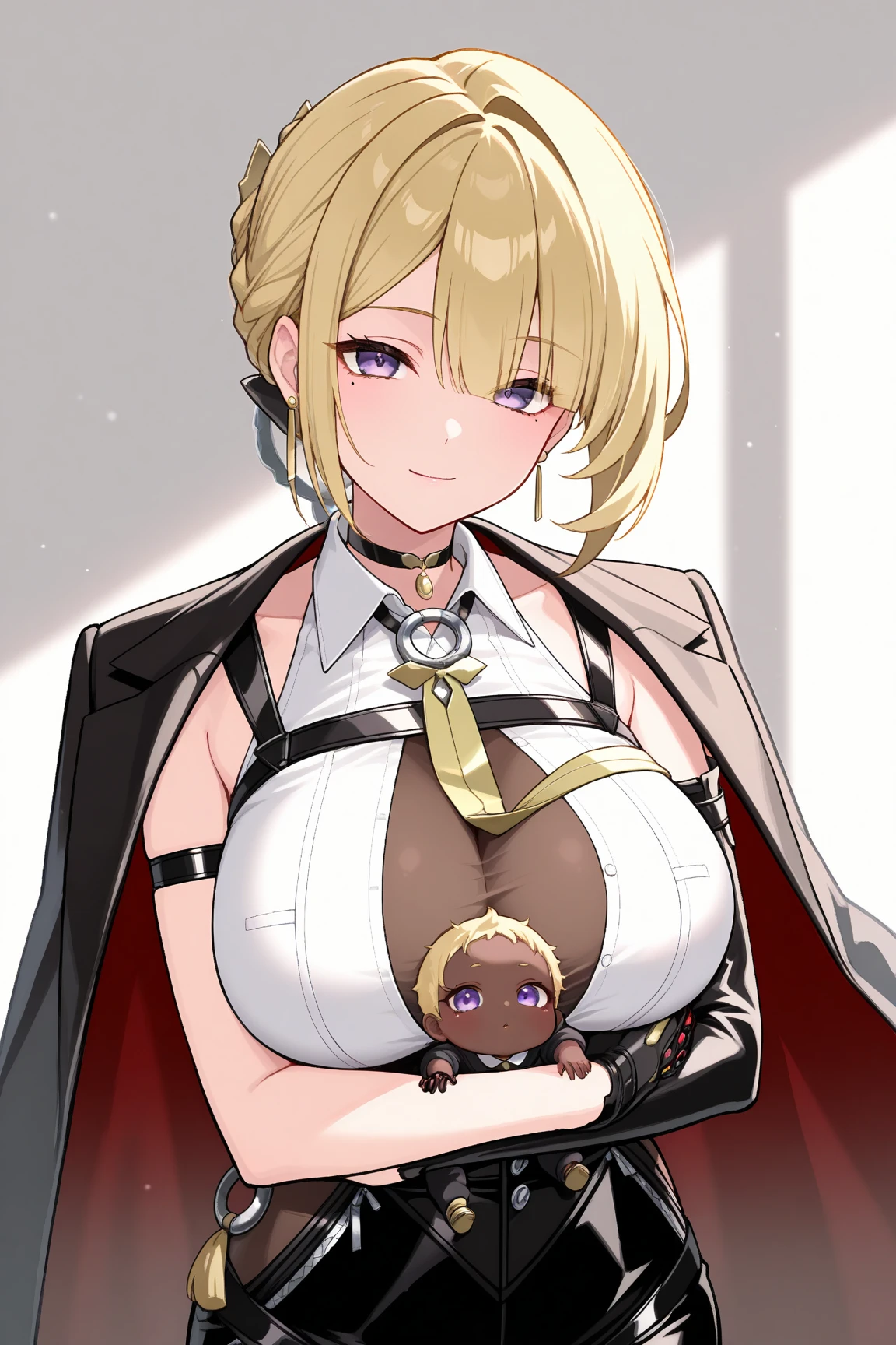 ((Лучшее качество)), ((шедевр)), (подробный), anime, albinos, big boobs, thong,