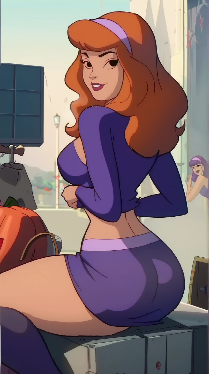 Red haired Latina, pulling up big white cotton panties, turnaround, asking the question "my butt isn't that big, is it?" in a speech bubble, green eyes, comic book art style, intricate details