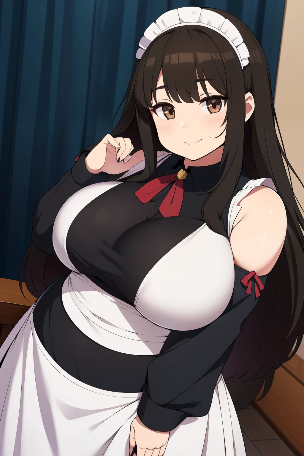 ((Highest quality、Best image quality、Ultra-high resolution、Ultra-high resolutionで描画、alone、Look closely at the camera、Bright red eyes、Very beautiful adult woman、非常に精細なBeautiful Face、very fine and beautiful eyes、Innocence、Beautiful gesture、regrettable、シンメトリーのBeautiful Face))、1 Girl、Realistic、Written boundary depth、Natural soft light、Daytime、charm、Beautiful Face、Cleanliness、Pure Face、Shiny skin、Black Hair、Light of the sun、Center of chest、Ezvian Everywhere、((Red long-sleeved kimono、Roll up your sleeves and stick your arms out、high school girl、Golden RatioのBeautiful Face、Golden Ratio、very beautiful big breasts、Beautiful and very large breasts、I opened my chest、Show to the audience、Expose your hips、Expose your shoulders、Lean forward to show your chest))、Long neck、Listen carefully、Neat long hair with bangs、Perfect Fingers、Perfect hands、Perfect body、Perfect Face、Shine a light into your eyes、Perfect Anatomy、Tall Supermodels、Long-legged supermodel、Long neck、Broad shoulders、stand、Bust seen from slightly above、Bright windowsill background、Smile at the audience、Laughter、smile、Today is a very big、Beautiful Teeth、Beautiful Teeth alignment、Open your chest wide、Beautiful neckline、Very beautiful and sexy woman in revealing clothes、Keep an eye on your audience、Look up at the viewer slightly above、Look up a little、Shadow Fade、Tilt your head、Off the shoulder、Cleavage、Black Hair、Underwear is visible、White yukata、敷futon、Japanese-style room、Yukata at a Ryokan、Atmosphere before going to sleep at night、On all fours、futon、Bedroom、Pajamas、後ろ向きのOn all fours