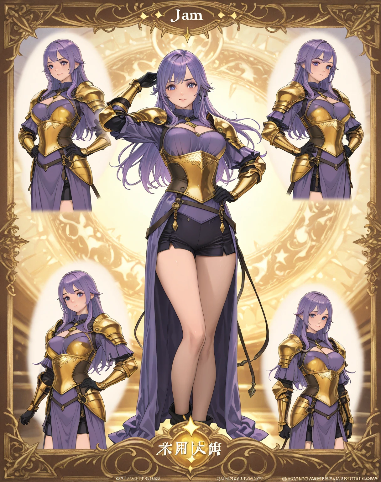Silver curly hair purple stockings royal sister