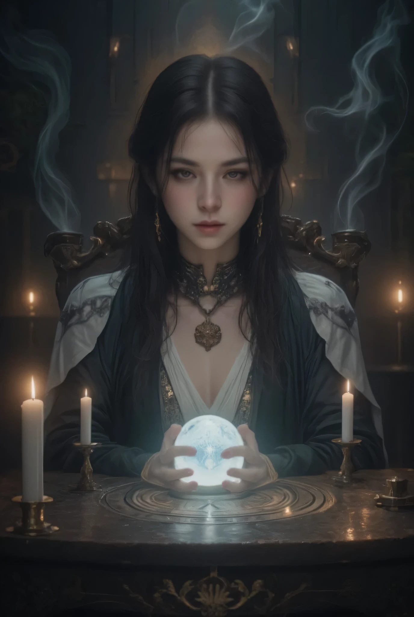 1girl, (witchcore, witchcraft, pagan, mystical, nature, occult) , magician, spell magic, magic circle, ((magic in hand)),(masterpiece, best quality:1.4),(absurdres, highres, ultra detailed:1.2),(using dark magic:1.4), imaginative overlays, artistic fusion,fantastical scenes, evocative narratives, striking visuals, upper body ,(((best quality))),(((ultra detailed))),(((masterpiece)))