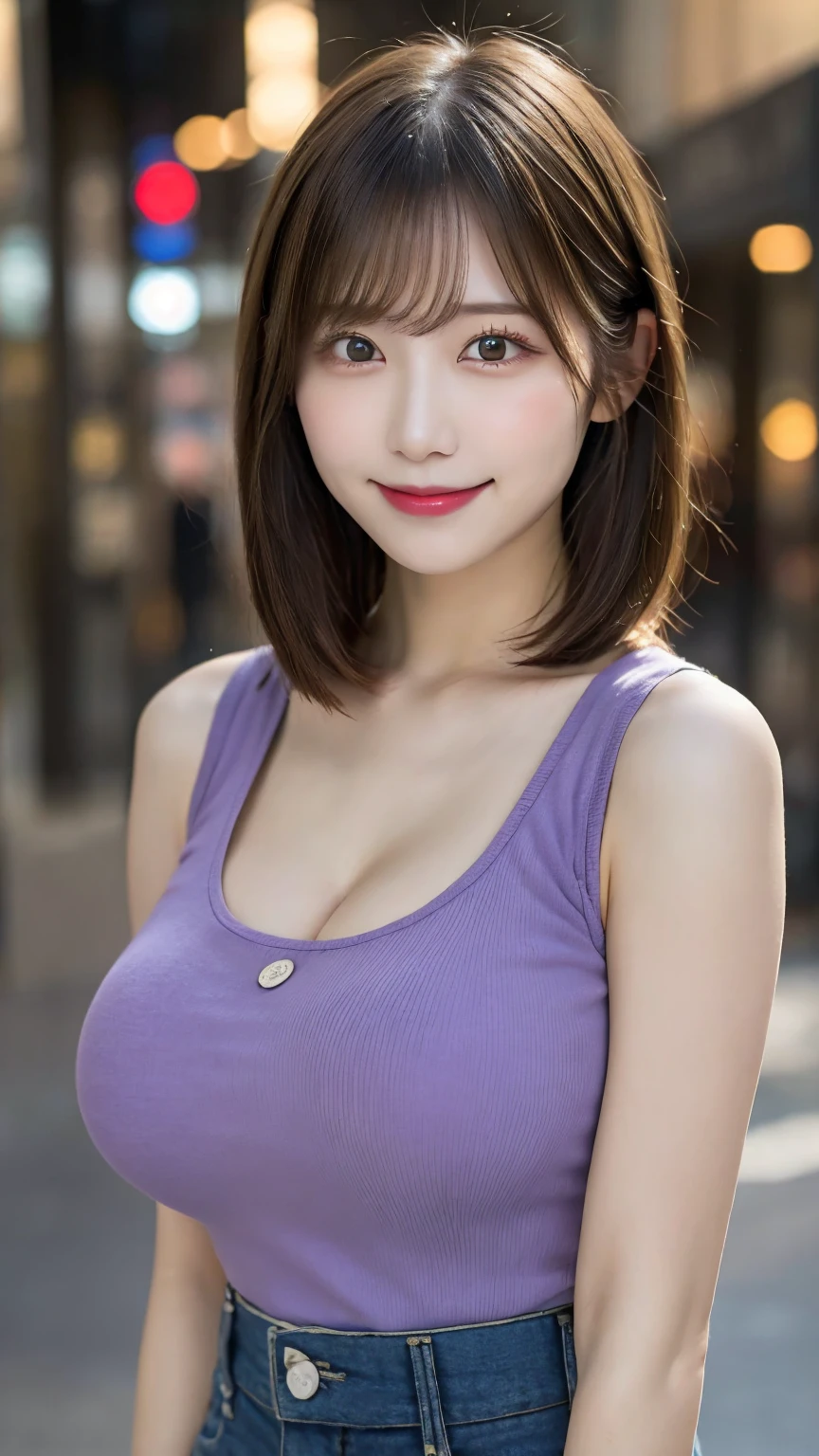 ((35-year-old Japanese woman:1.3)),Tabletop, highest quality, 
Very detailed, In detail, High resolution, In 8K,
((Photorealistic:1.4, Raw photo, 超A high resolution,Best image quality: 1.4)),
wallpaper, 
((Perfect body composition 1.5)), 
Beautiful fine details, Natural color lip,
((A gentle smile:1.5)),
((Medium Short Hair)), 
((Chest is open:1.2)),
((from the front:1.5)),
((Proudly、Look under the eyes、Proudly)),
((Randomly blurred background)),((sunset))
((Random and cute expressions)),, 
Highly detailed and professional lighting、
Perfect dynamic composition, Beautiful fine details、((Cleavage:1.3)),((purple sweater:1.6)),((Micro Mini Skirt:1,5)),((smile,Harajuku)),((Sexy shot from the front looking at the camera))