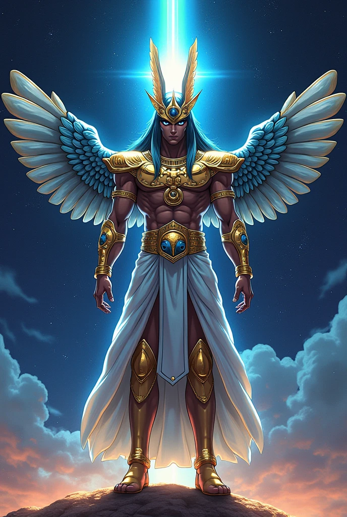 There is a man in a costume standing in front of a building, ghost photo des, Anubi Horus, Egyptian God, Horus god, Egyptian god, Horus portrait, Angry God Horus, Egyptian God storm, Pharaoh, Egyptian wind god, Egypt God, Horus Valkyrie Mystique, Reptilian Anubis, Egyptian warrior --auto --s2